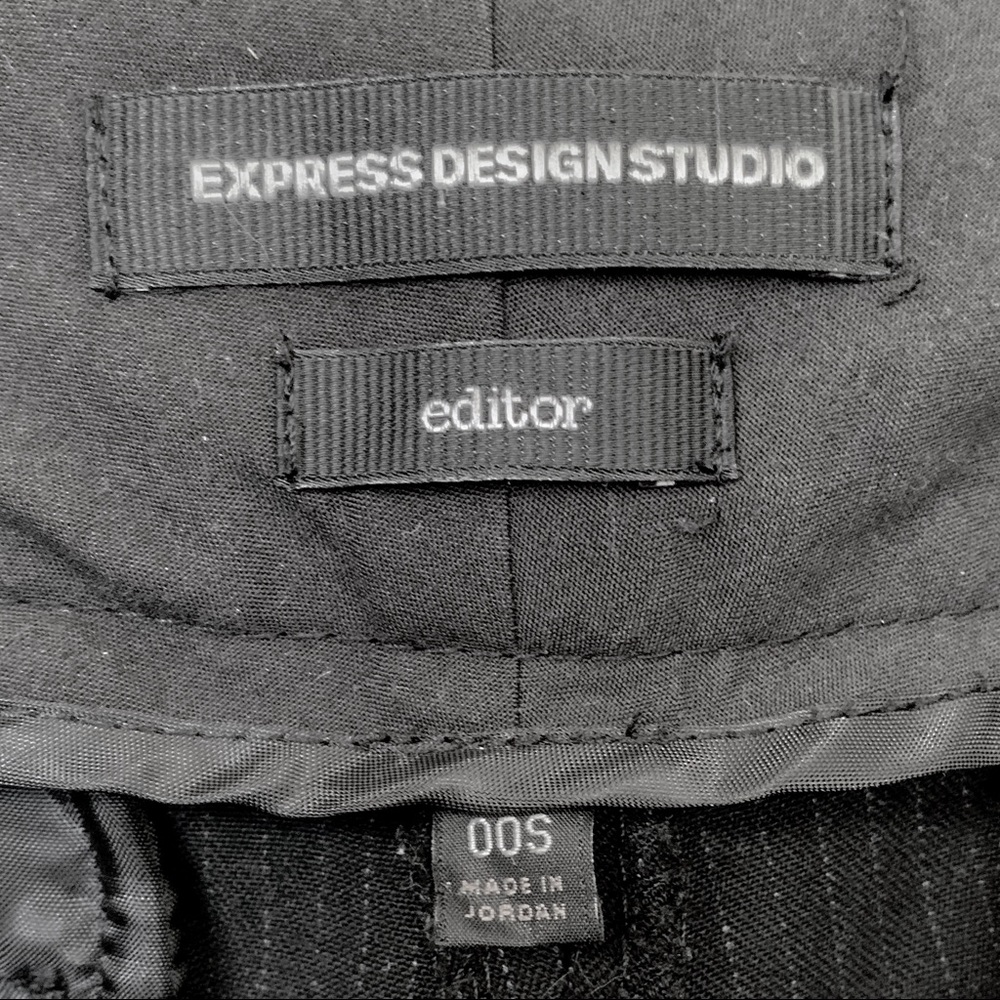 Express Design Studio Black Pinstripe Editor Pant… - image 5